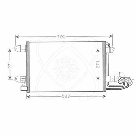 CONDENSADOR DE RADIADOR DE AR CONDICIONADO VW GOLF V