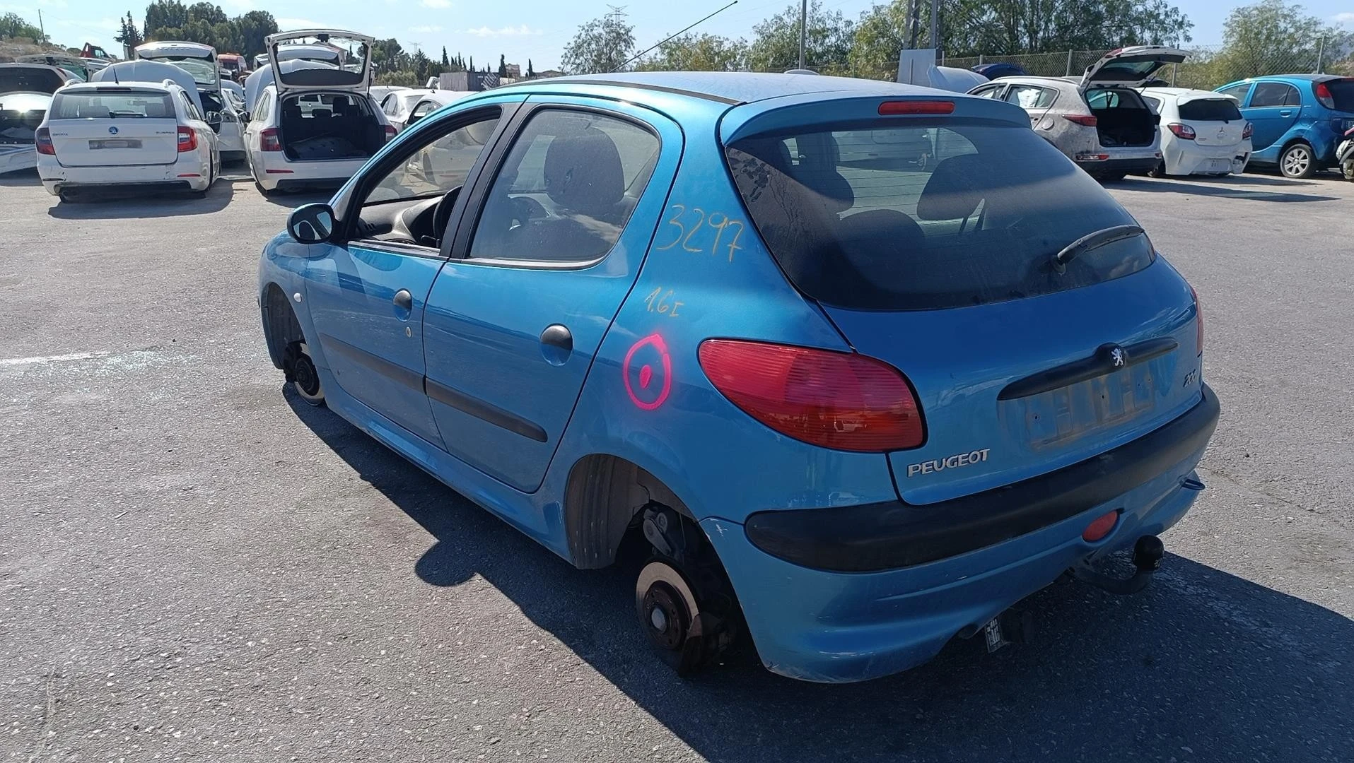 ELEVADOR TRASEIRO ESQUERDO PEUGEOT 206 FASTBACK